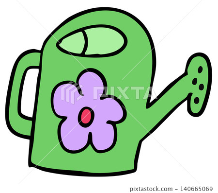 Hand drawn green flower watering pot for spring, summer vibe, nature, garden, plants, tree, home, house yard, environment, soil, abundance, earth, green space, sticker, patch, grocery shopping, market Hand drawn green flower watering pot for spring, summer vibe, nature, garden, plants, tree, home, house yard, environment, soil, abundance, earth, green space, sticker, patch, grocery shopping, market 140665069