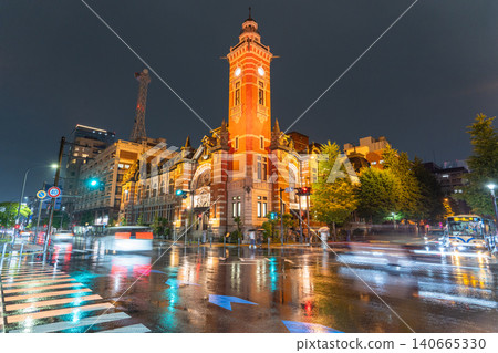 Jack's Tower in Yokohama on a rainy night Jack's Tower in Yokohama on a rainy night 140665330