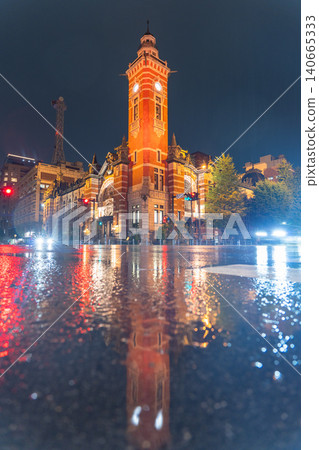 Jack's Tower in Yokohama on a rainy night Jack's Tower in Yokohama on a rainy night 140665333