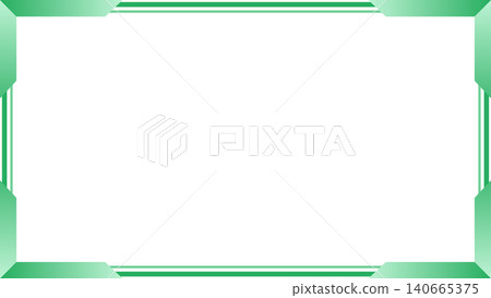 Green futuristic technology frame - Digital line decoration frame material for streaming and gaming. Green futuristic technology frame - Digital line decoration frame material for streaming and gaming. 140665375