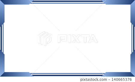 Navy futuristic technology frame, digital line decoration frame material for streaming and gaming. Navy futuristic technology frame, digital line decoration frame material for streaming and gaming. 140665376