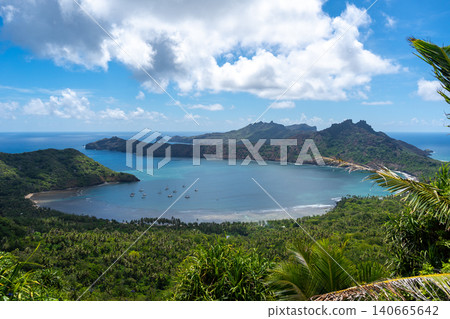 Anaho Bay and beach in Nuku Hiva, French Polynesia, Marquesas Islands Anaho Bay and beach in Nuku Hiva, French Polynesia, Marquesas Islands 140665642
