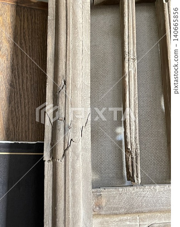 Weathered Wooden Window Frame at Gubei Water Town 140665856