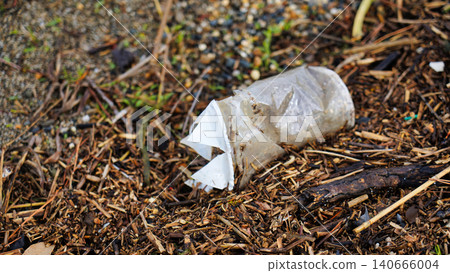 plastic bottle that fell on the ground plastic bottle that fell on the ground 140666004