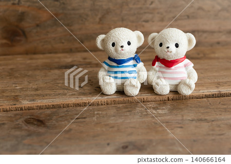 Cute matching bear outfits, similar look, coordinated outfits, couple look Cute matching bear outfits, similar look, coordinated outfits, couple look 140666164