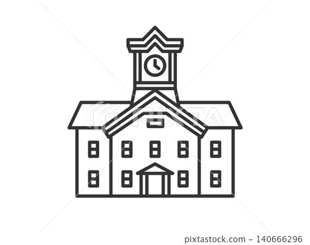 Illustration of a clock tower (line drawing) Illustration of a clock tower (line drawing) 140666296