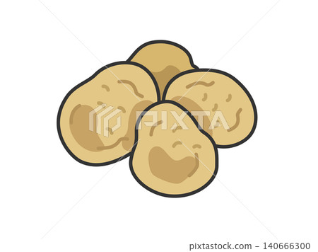 Potato (line art, color) illustration Potato (line art, color) illustration 140666300