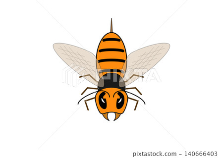 An illustration of an orange hornet 140666403