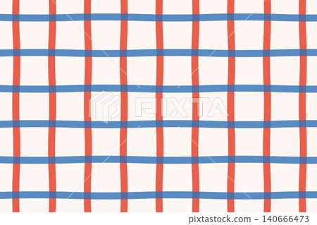Hand-drawn checkered background in red and navy blue. Hand-drawn checkered background in red and navy blue. 140666473