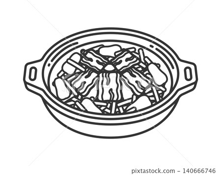 Genghis Khan (line drawing) illustration Genghis Khan (line drawing) illustration 140666746