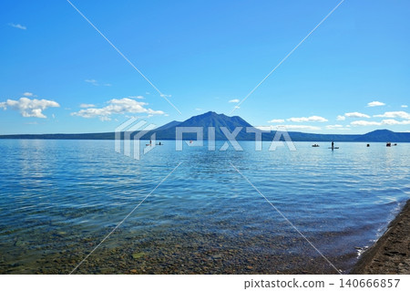 The spectacular view of Lake Shikotsu The spectacular view of Lake Shikotsu 140666857