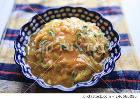 蟹肉煎蛋捲(特寫) 蟹肉煎蛋捲(特寫) 140666886