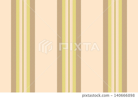 Infant stripe fabric lines, us background vertical vector. Cotton seamless pattern textile texture in blanched almond and orange colors. 140666898