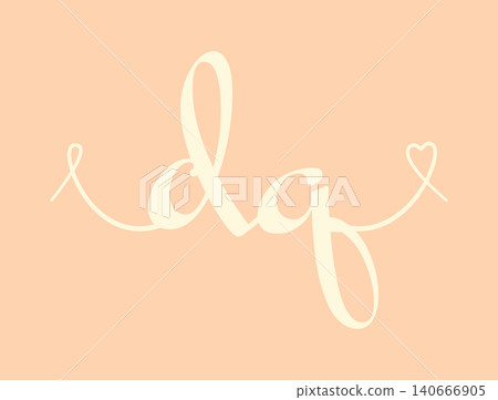 DQ initial wedding monogram calligraphy vector illustration. Hand drawn lettering d and q love logo design for valentines day poster, greeting card DQ initial wedding monogram calligraphy vector illustration. Hand drawn lettering d and q love logo design for valentines day poster, greeting card 140666905