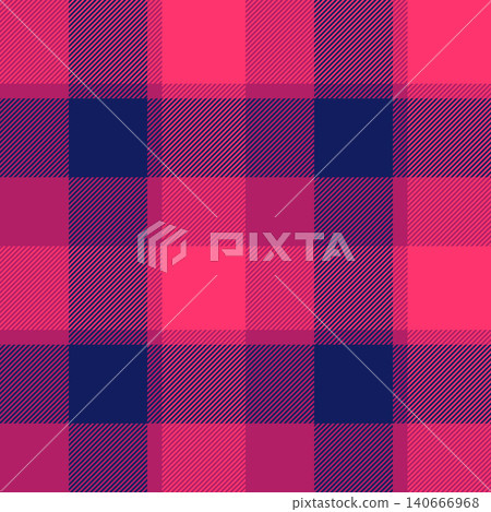 Scotland vector texture fabric, mix pattern seamless check. Hippy textile plaid background tartan in pink and red colors. Scotland vector texture fabric, mix pattern seamless check. Hippy textile plaid background tartan in pink and red colors. 140666968