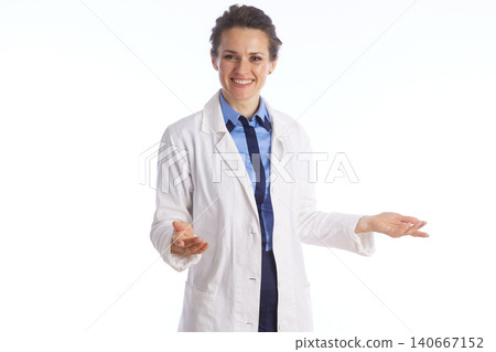 Welcoming Female Physician Offering Patient Support Welcoming Female Physician Offering Patient Support 140667152