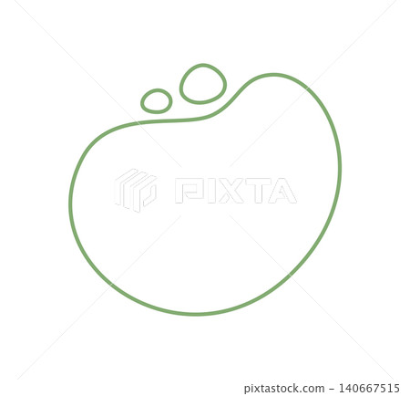 Minimal outline abstract blob form creates a simple organic shape set. Irregular frame and fluid form offer a modern, graphic style. Contemporary set for bright design and creative visuals. 140667515