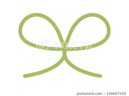 Cute coquette bow in simple green line. Curly ribbon knot as girly ornament and playful decorative element. Minimal doodle outline for romantic card or invite, trendy decor for vintage menu or Cute coquette bow in simple green line. Curly ribbon knot as girly ornament and playful decorative element. Minimal doodle outline for romantic card or invite, trendy decor for vintage menu or 140667530
