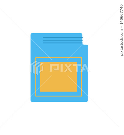 Retro console cassette in flat style. Classic videogame patch as blue and yellow gadget with technology for player and video game. Vintage entertainment icon, perfect for gamer art. Retro console cassette in flat style. Classic videogame patch as blue and yellow gadget with technology for player and video game. Vintage entertainment icon, perfect for gamer art. 140667740