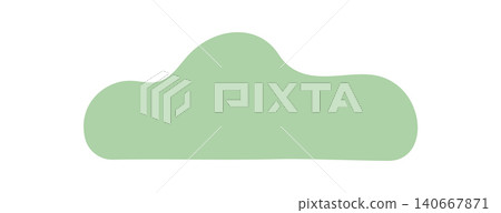 Soft flat green bush with rounded foliage shape. Simple shrub as decorative plant and lawn greenery icon. Minimal flat style foliage for garden hedge scene on white background, clean nature backdrop Soft flat green bush with rounded foliage shape. Simple shrub as decorative plant and lawn greenery icon. Minimal flat style foliage for garden hedge scene on white background, clean nature backdrop 140667871