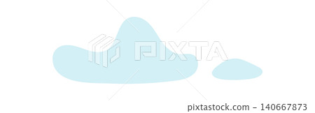 Soft blue cloud icon in flat style. Minimal cartoon sky symbol as fluffy cloud shape with calm air mood. Clean white background for weather app ui and web element, cute kids clipart, modern vector Soft blue cloud icon in flat style. Minimal cartoon sky symbol as fluffy cloud shape with calm air mood. Clean white background for weather app ui and web element, cute kids clipart, modern vector 140667873
