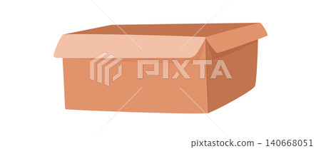 Minimal support gift package box vector. Simple donate carton as charity parcel for people and community help. Clean box icon on white background, use for assistance poster and donation campaign 140668051