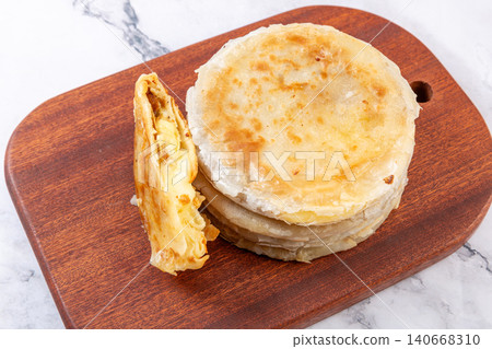 angus Beef and Cheese Puff Pastry Pie 140668310