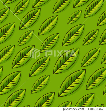 Seamless vector pattern with leafs. Template for wallpapers, site background, print design, cards, menu design, invitation. Summer and autumn theme. Vector illustration. 140668367