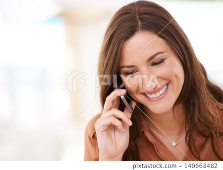 Woman, smile and phone call in home for communication, conversation and talking with happiness. Female person, smartphone and joyful in house for networking, connectivity and technology with mobile Woman, smile and phone call in home for communication, conversation and talking with happiness. Female person, smartphone and joyful in house for networking, connectivity and technology with mobile 140668482