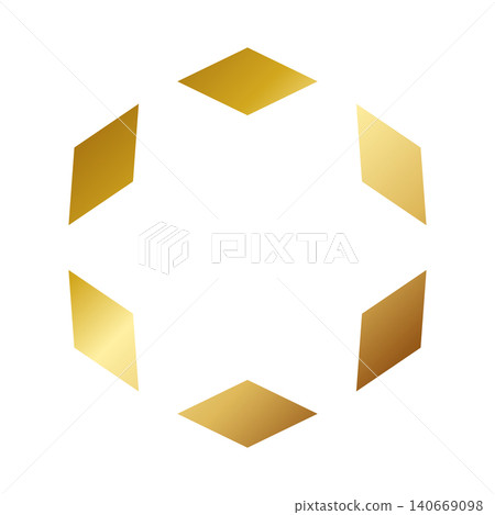 Geometric frame, gold Geometric frame, gold 140669098