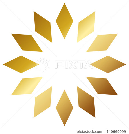 Geometric frame, gold 140669099