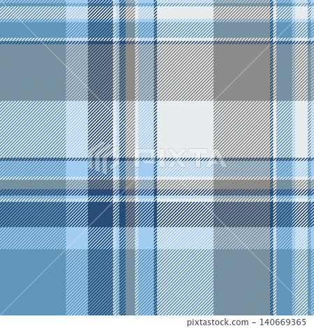 Structure fabric background plaid, model tartan check seamless. Africa vector textile texture pattern in cyan and white colors. Structure fabric background plaid, model tartan check seamless. Africa vector textile texture pattern in cyan and white colors. 140669365
