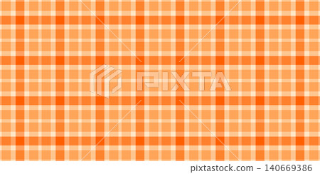 Empty tartan background check, hobby vector textile texture. Rag plaid pattern fabric seamless in orange and bisque colors. Empty tartan background check, hobby vector textile texture. Rag plaid pattern fabric seamless in orange and bisque colors. 140669386