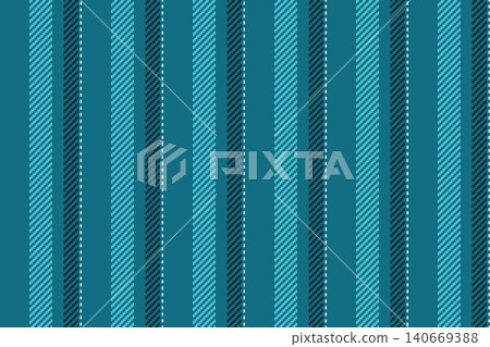 A decorative stripe textile with a steady visual cadence creates a modern fabric impression. Cyan shades give the seamless surface classic fabric appeal and a polished decorative finish. 140669388