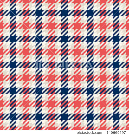 Traditional plaid pattern with a woven texture and clear check layout. Balanced tones create a seamless textile surface with classic heritage. The layout feels polished and useful. 140669397