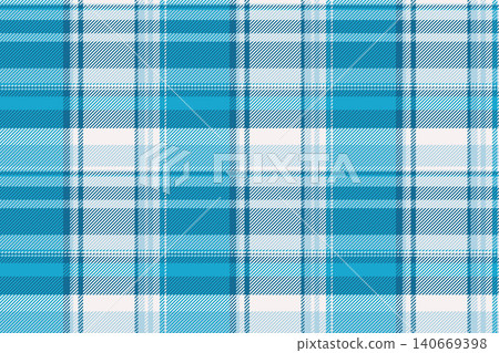 Buffalo background check fabric, difficult pattern vector plaid. Household textile seamless texture tartan in cyan and white colors. Buffalo background check fabric, difficult pattern vector plaid. Household textile seamless texture tartan in cyan and white colors. 140669398