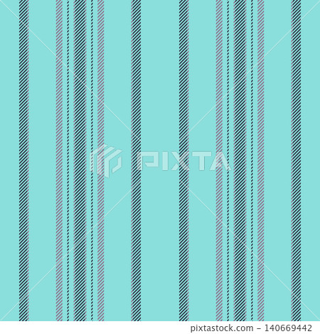 The seamless fabric design features slender stripe divisions in a modern vertical stripe arrangement. Teal shades deliver classic fabric appeal and classic surface appeal. Ideal for print and decor. 140669442
