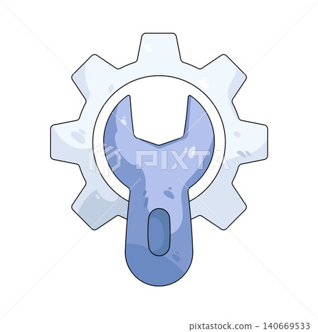 Illustration of wrench setting Illustration of wrench setting 140669533