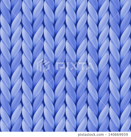Seamless blue pattern with realistic knitted texture for background and wallpaper. Vector illustration with closeup yarn, merino wool. Seamless blue pattern with realistic knitted texture for background and wallpaper. Vector illustration with closeup yarn, merino wool. 140669939