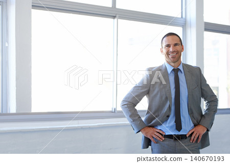 Office, window and confident portrait of man in conference room for business as realtor in London. Professional, entrepreneur and expert real estate agent for development in corporate property Office, window and confident portrait of man in conference room for business as realtor in London. Professional, entrepreneur and expert real estate agent for development in corporate property 140670193