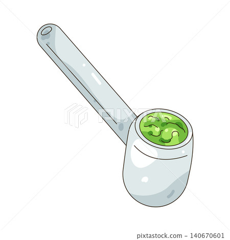 Illustration of cannabis smoking pipe Illustration of cannabis smoking pipe 140670601