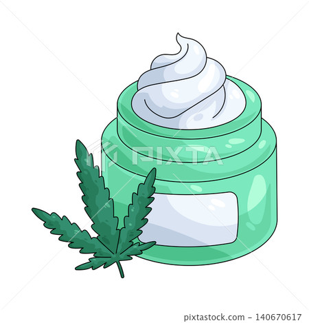 Illustration of Cannabis cream Illustration of Cannabis cream 140670617