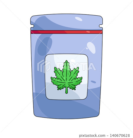 Illustration of marijuana package Illustration of marijuana package 140670628