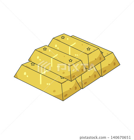 Illustration of stack of gold bars Illustration of stack of gold bars 140670651