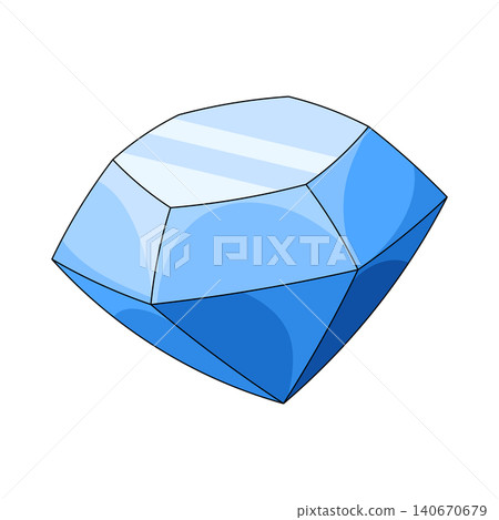 Illustration of blue gemstone Illustration of blue gemstone 140670679