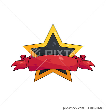 Illustration of VIP banner with a star Illustration of VIP banner with a star 140670680