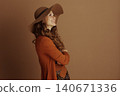 Confident Woman in Autumn Fashion Portrait 140671336