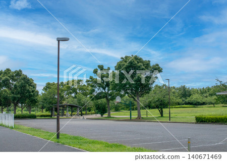 印西市牧之原公園內安裝了室外籃球場 印西市牧之原公園內安裝了室外籃球場 140671469