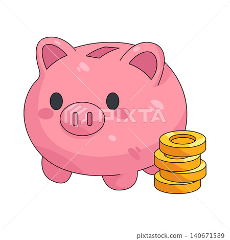 Illustration of piggy bank Illustration of piggy bank 140671589