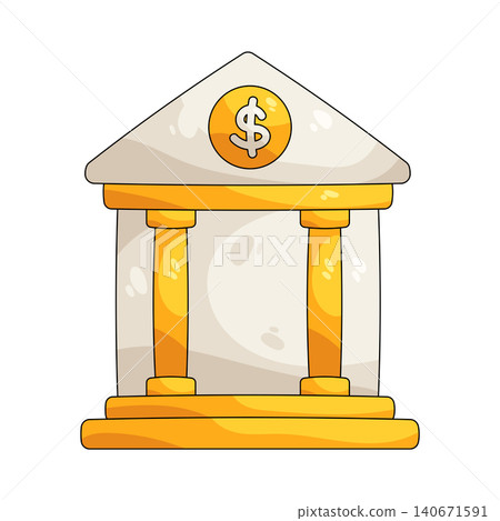 Illustration of bank building 140671591